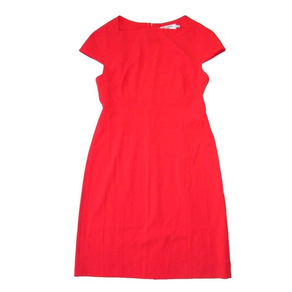 NWT MM. Lafleur Ashley 3.0 in Flame Recycled WonderTex Cap Sleeve Dress 10 - Picture 1 of 6
